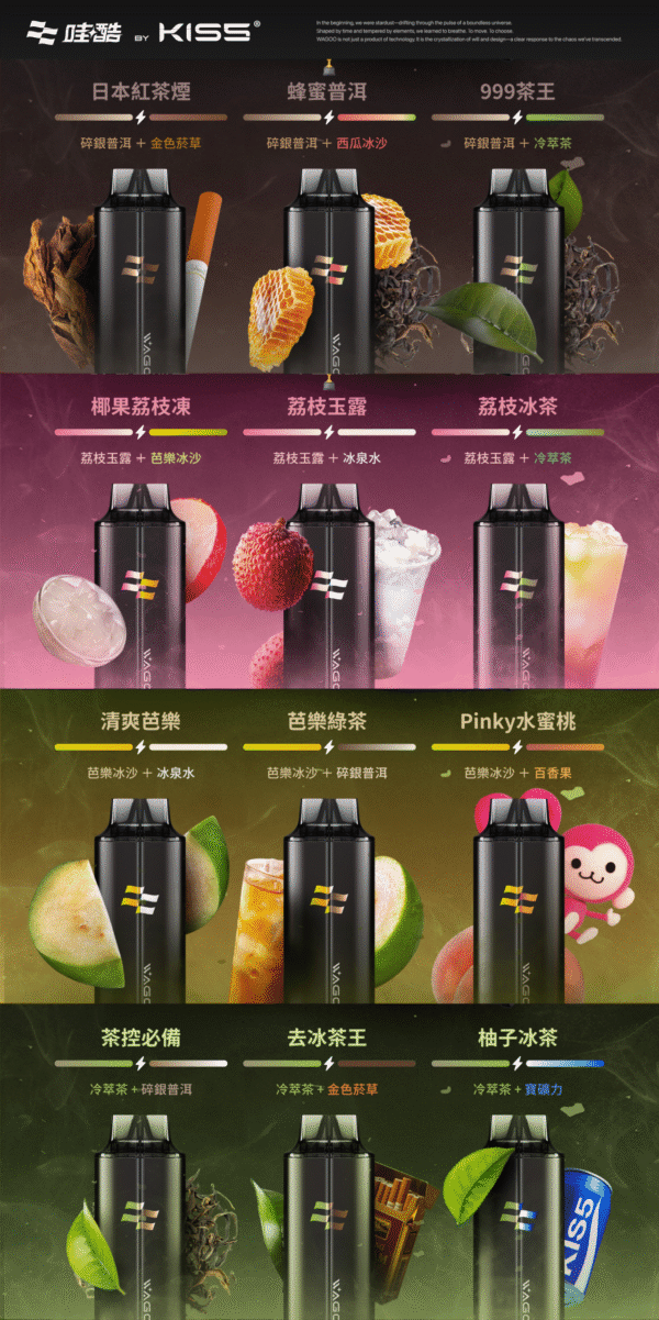 迪拜爆款【WAGOO❣️哇酷拋棄式6500口❣️】by KIS5 的高端品牌 【滿10送1】